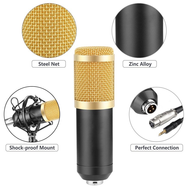 Condenser-Microphone-BM800-Scissor-Arm-Stand-Phantom-Power-48V-Sound-Card-Pop-Filter-2
