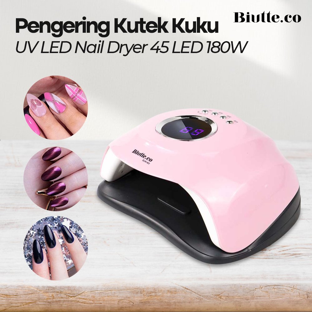 biutteco-pengering-kutek-kuku-uv-led-nail-dryer-45led-180w-sun-m3