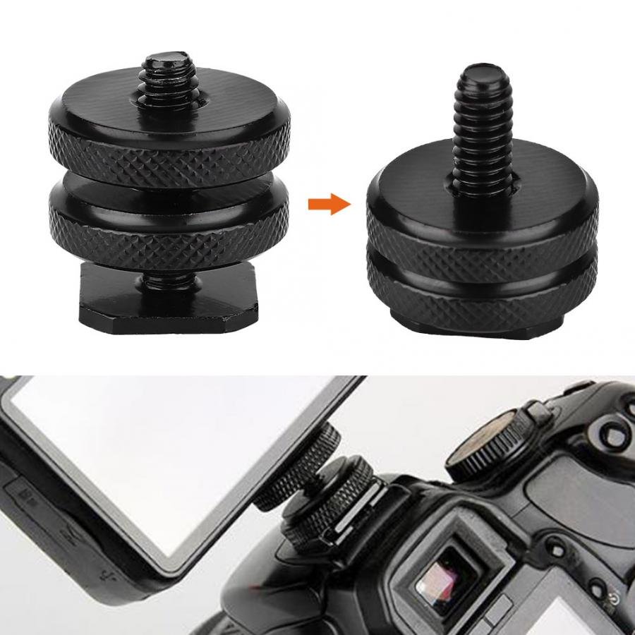 camvate-tripod-screw-hot-shoe-double-layer-kamera-dslr-14-thread-hs7