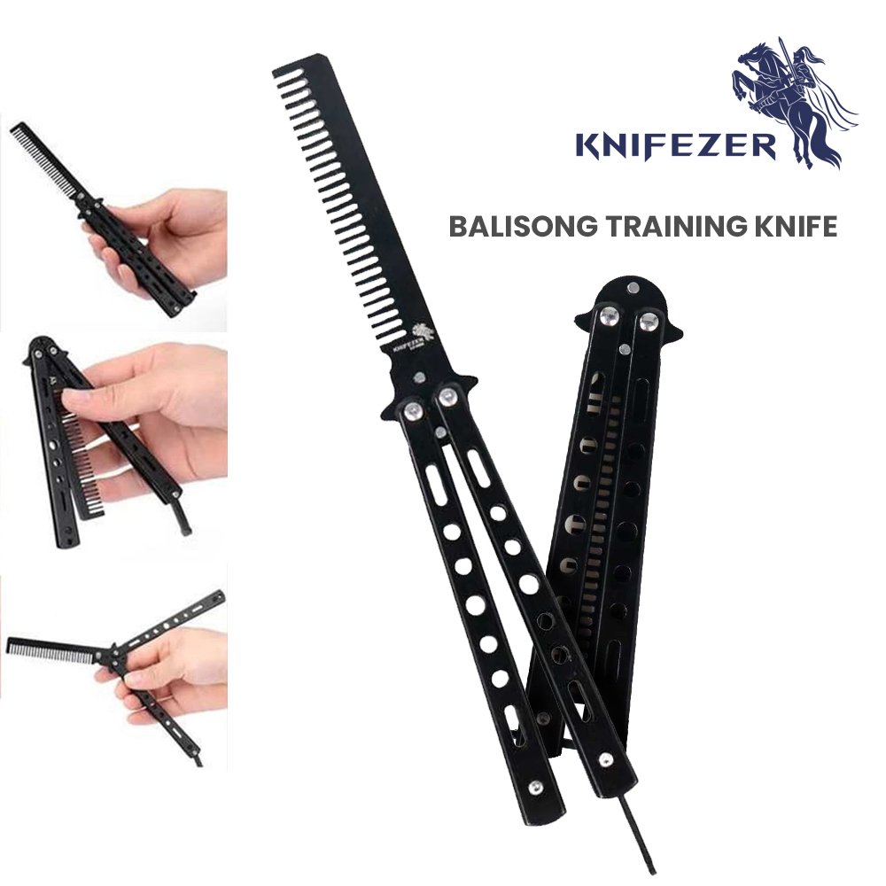 knifezer-pisau-sisir-besi-butterfly-balisong-training-knife-cs-go-lf-9898