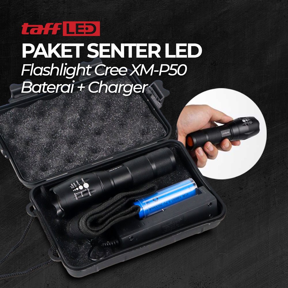 taffled-paket-senter-led-flashlight-cree-xm-p50bateraicharger-e17