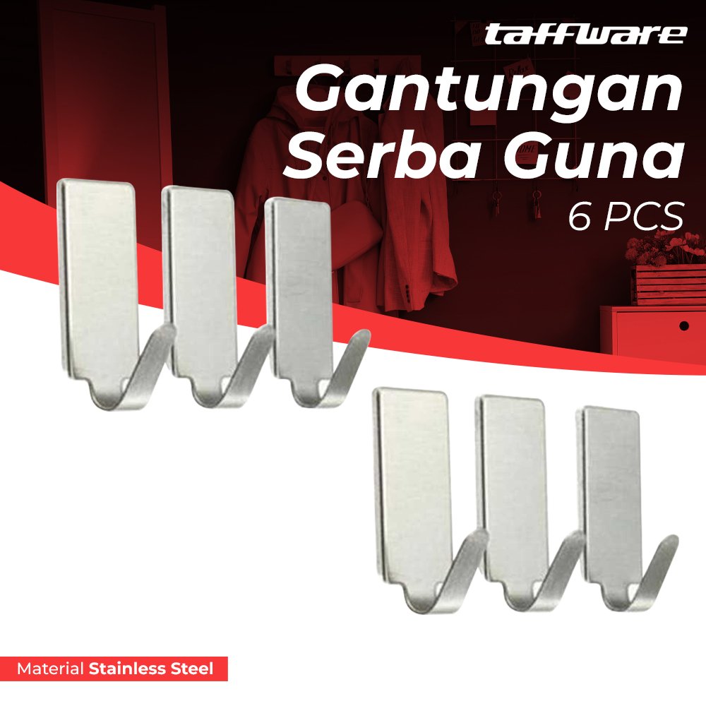 taffware-gantungan-serba-guna-adhesive-6-pcs-dwc13f