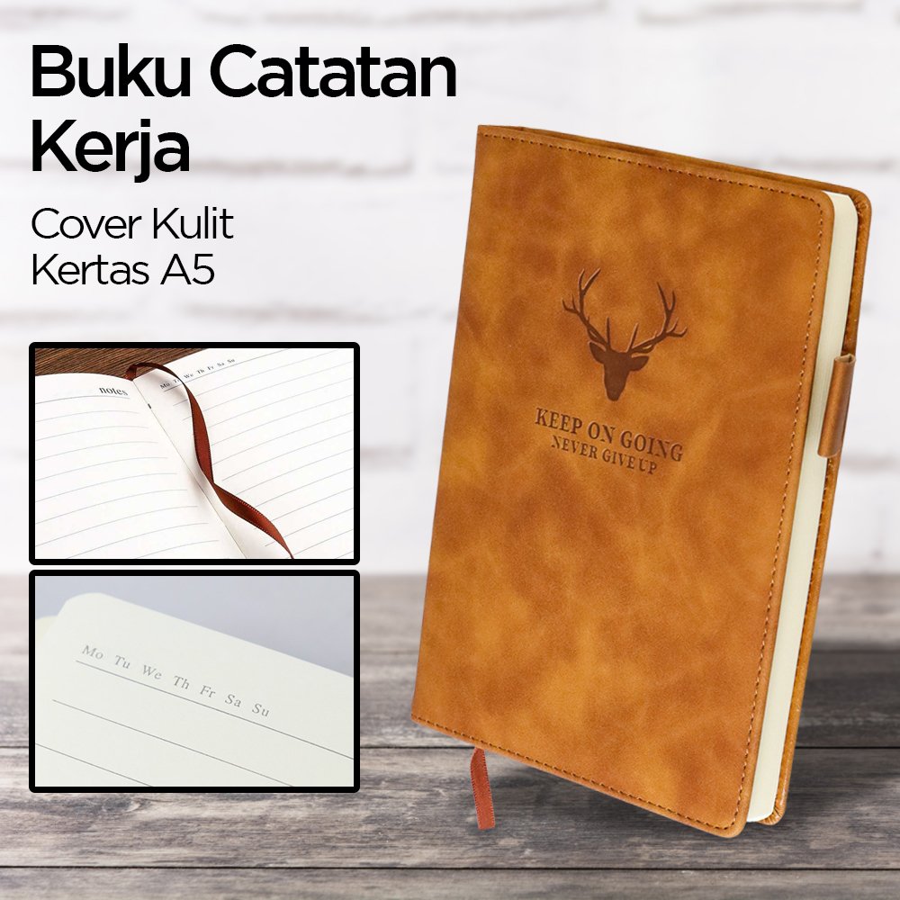 tlevino-buku-catatan-kerja-notebooks-cover-kulit-kertas-a5-cw-5025